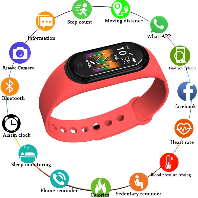 M5 Sport Smart Horloge Mannen Bluetooth Horloge Polsbandje Vrouwen Call Smartwatch Spelen Muziek Armband Smartband