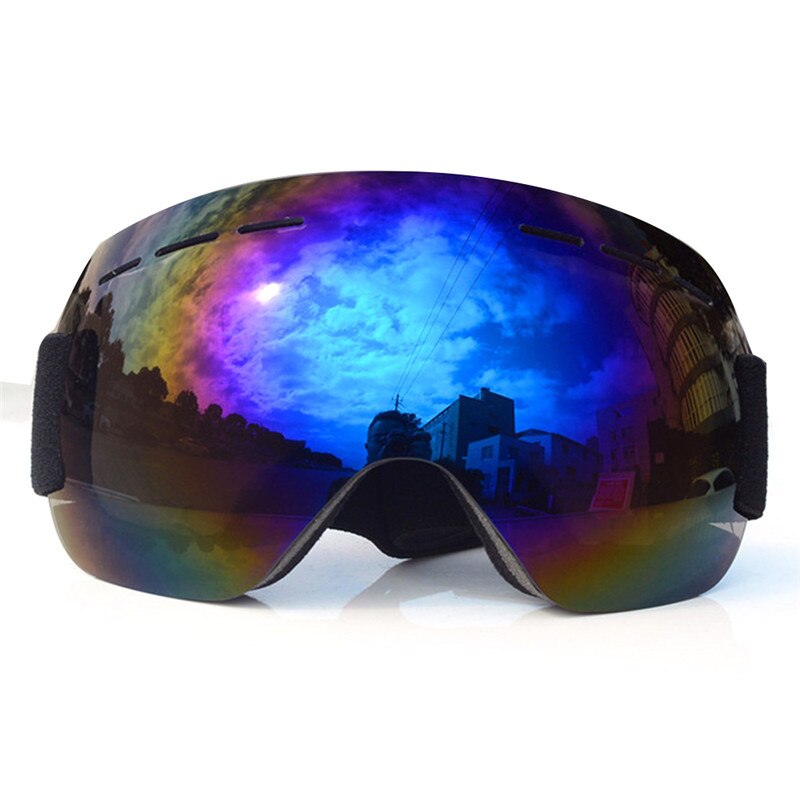 Skibril UV400 Laag Anti-fog Grote Ski Brillen Masker Ski Bril Vrouwen Mannen Snowboard: blue