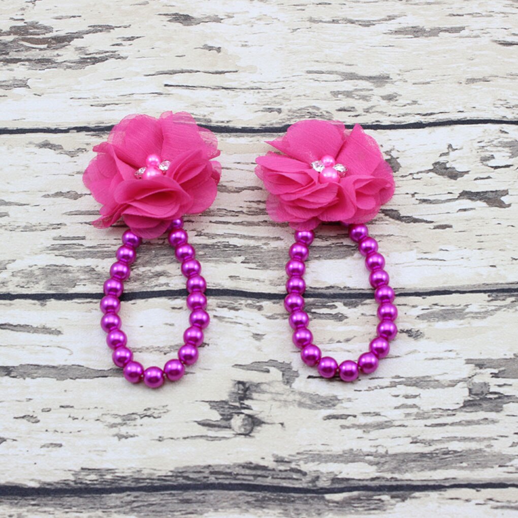 Meisjes enkelbandjes met imitatieparels, bloemenvoetjes, blotevoetensandalen, voetbandjes en teenringen: 9