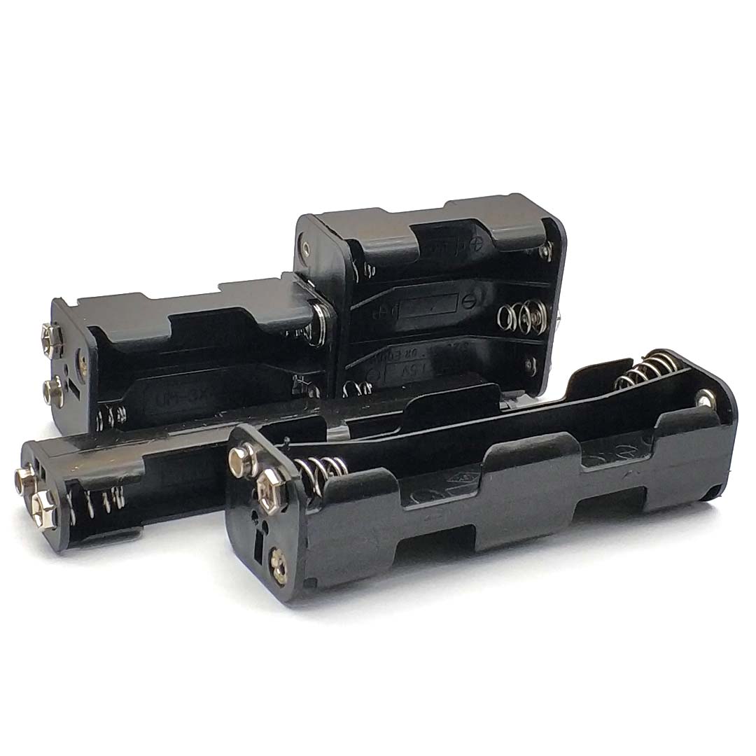AA Battery Holder AA Battery Box with 9V Buckle 2 4 6 8 Slot AA Battery Case Series Connection DIY 3V 6V 9V 12V