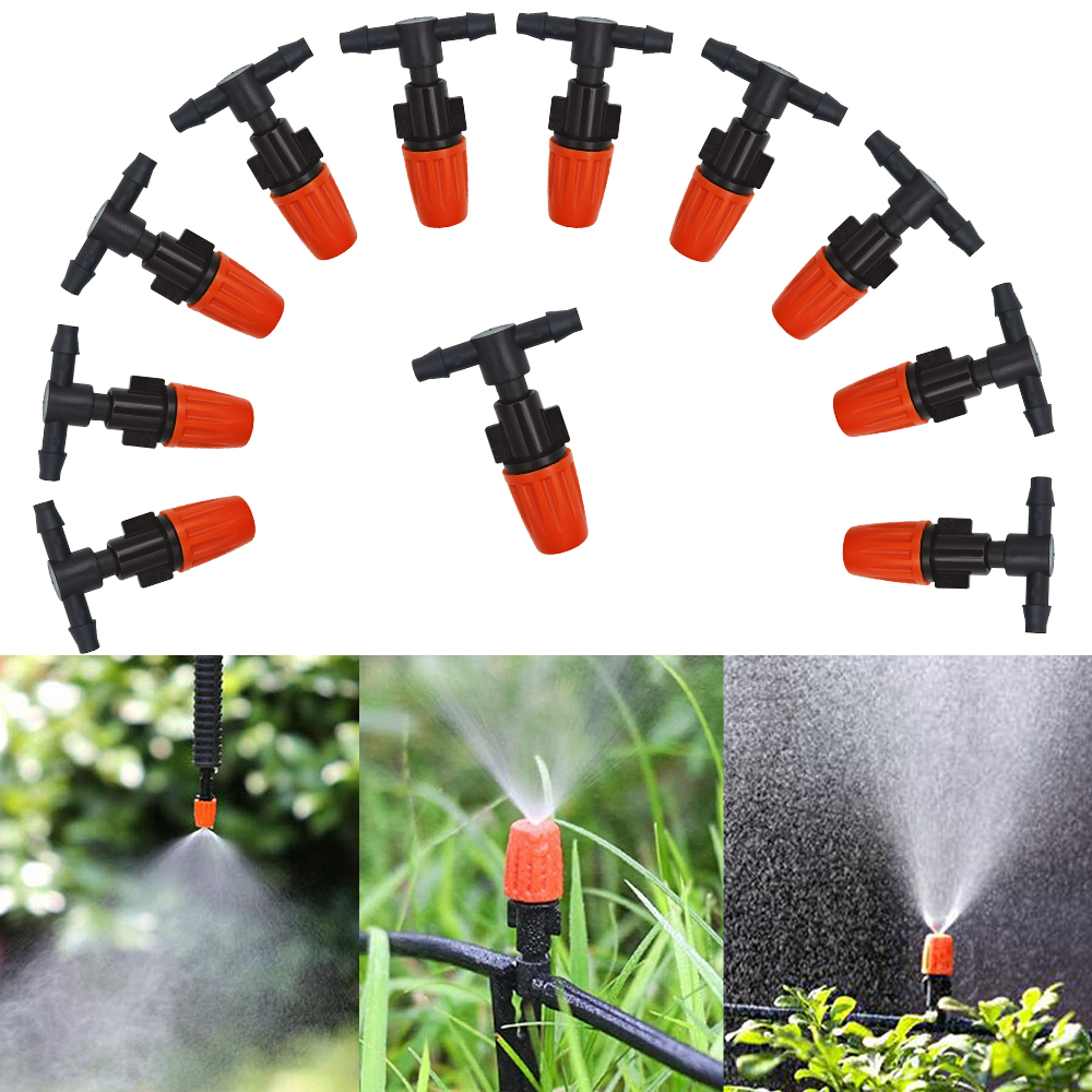 Mistsproeiers Irrigatieset 5M-20M Tuin Automatische Spray Vernevelingsinstallatie Bewateringssysteem Met 4/7 Pe Slang En Connector