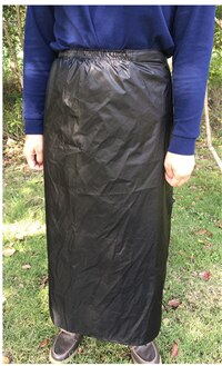 Wolfonroad udendørs vandreture regnbukser vandtæt regnnederdel camping gulvmåtte tæppe bjerg beskidt forklæde poncho taske taske l-jy -01: Sort