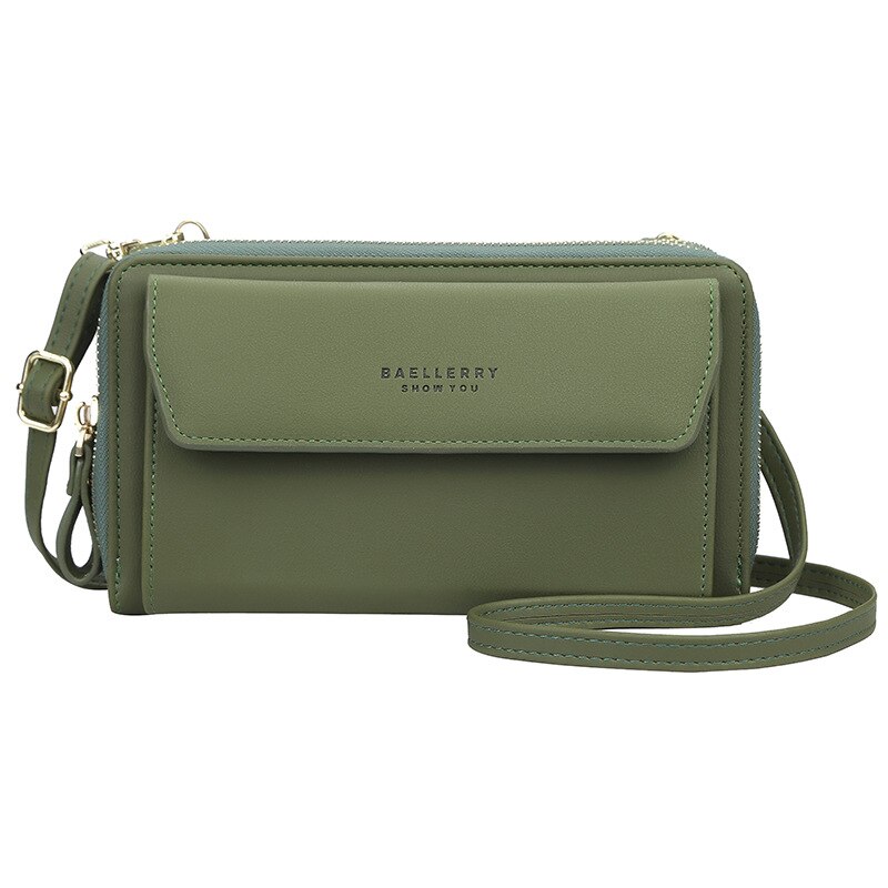 Bolso cruzado pequeño para teléfono móvil para mujer, bandolera pequeña de verano con tarjetero para uso diario, a la , novedad: Verde