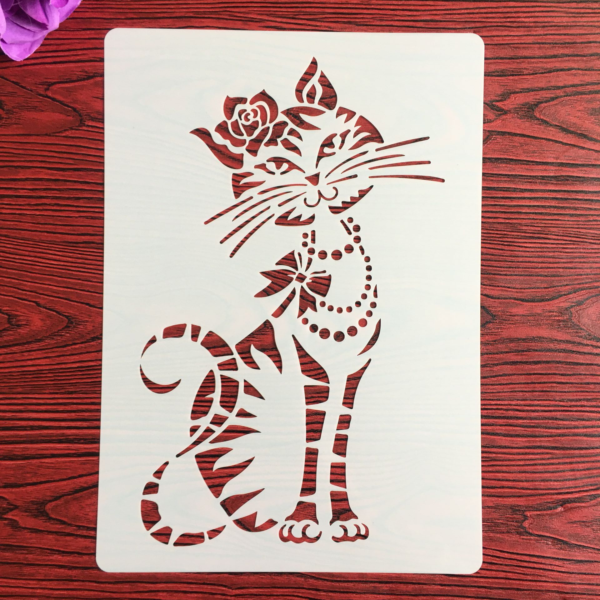 A4 29 * 21cm Animal cat Mandala DIY Stencils Wall ... – Grandado