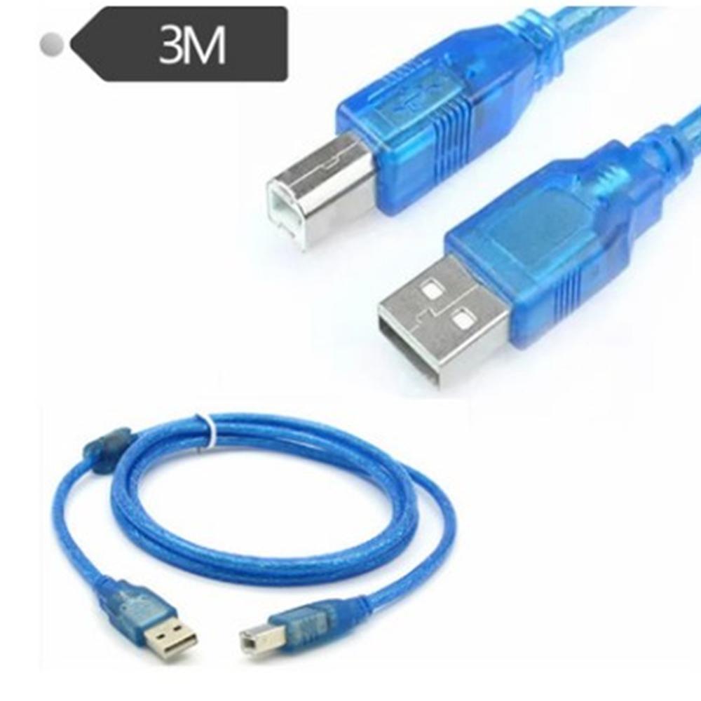 USB transparent blue extension cable printing cable USB male to female AMBM data cable with shield with magnetic ring: U2-L01AM-BM / 3m