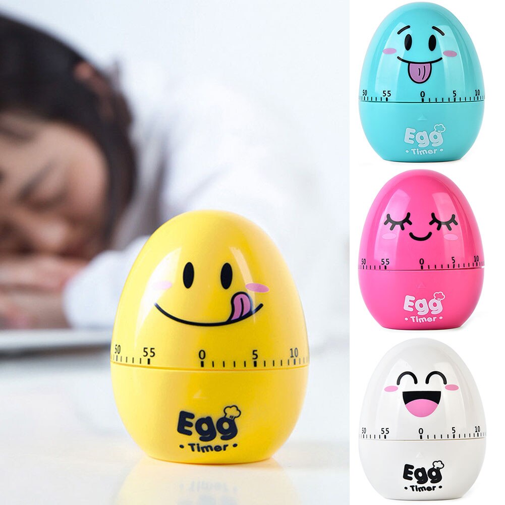 Lovely Reminder Baking Stopwatch Count Down Cooking Mechanical Clockwork Portable Desktop Cartoon Eggs Kitchen Timer With Scale