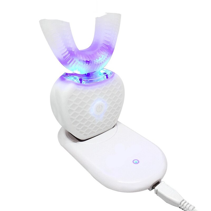 Sonic Volwassen Elektrische Tandenborstel Wireless 360 Graden Orale Tanden Automatische toothBrsush Intelligente Automatische Elektrische Tand: white