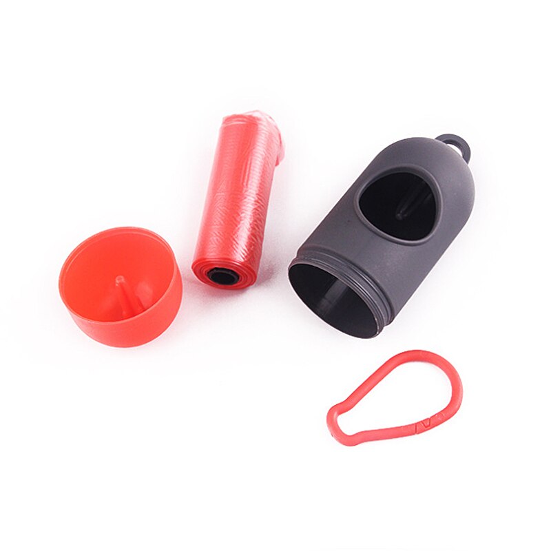 Pet Waste Bag Dispenser For Dog Waste Plastic Bag Holder Garbage Bag Dispenser Carrier Case with Dog Pet 1 Roll Waste Poop Bag
