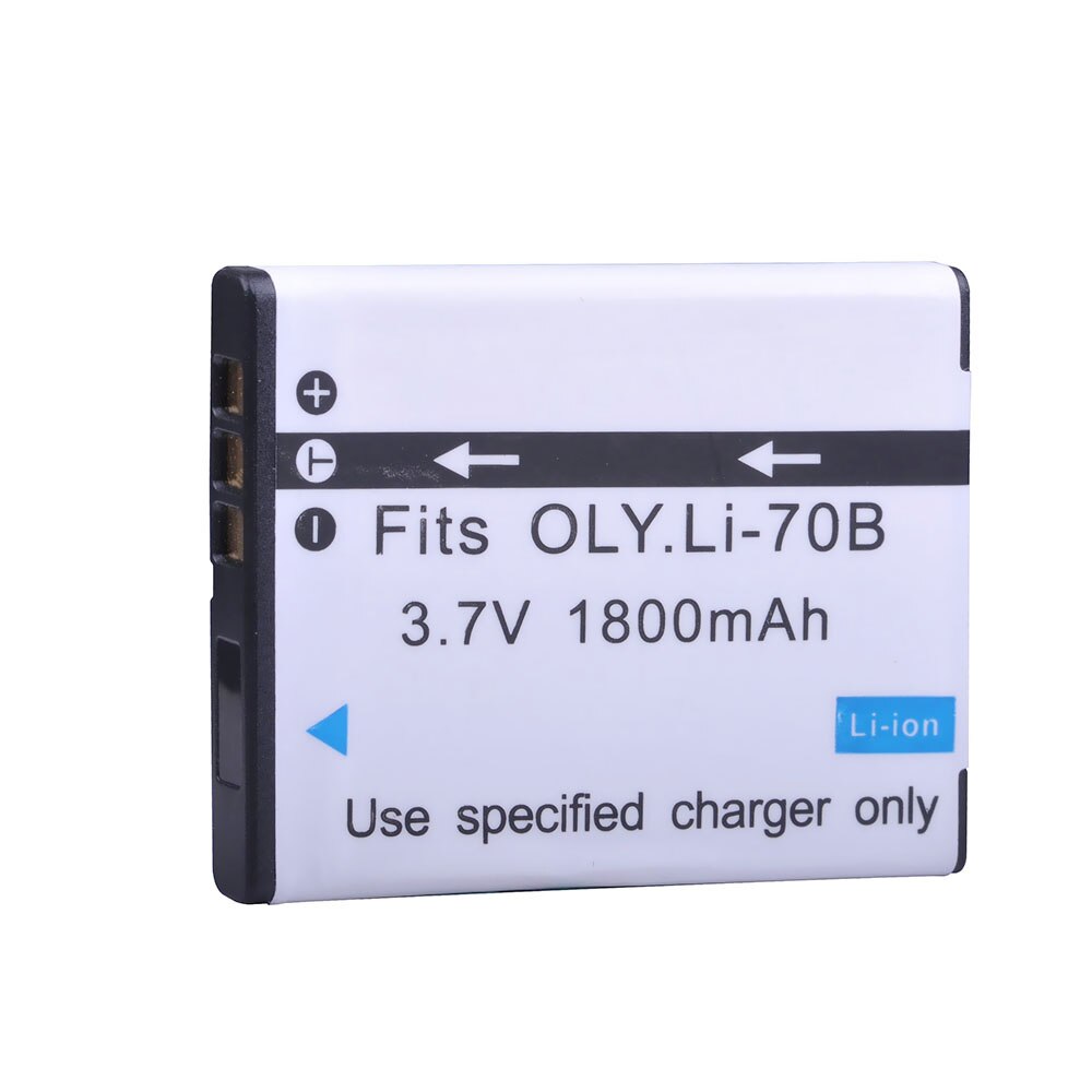 Batería recargable LI-70B Li-70B Li 70B para Olympus VG110, VG120, VG-160, X-940, D-715, FE-4020, FE-4040, FE4020, 2 uds.: 1Battery