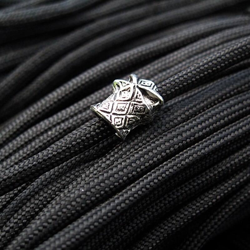 5 stk metal charms kranium paracord tilbehør paracord spænder diy paracord perle spænde paracord armbånd kniv lanyard 6mm