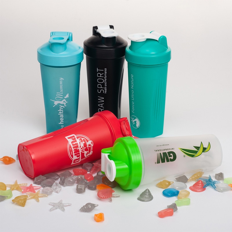 Gym Protein Powder Shaker bottle Water Bottles Shake Cup Kettle Hidro Flask Portable Sport Fitness 600ml Eco Friendly Drinkware