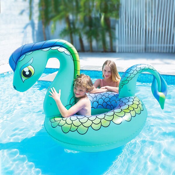 Opblaasbaar Zwembad Figuur Dragon Turquoise (161X109X95,5 Cm)