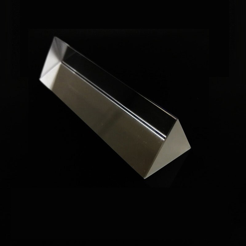 (8*2.5cm) Rainbow Optical Glass Reflecting Triangular Prism Physics Teaching Light Spectrum color Triple Prism with Box