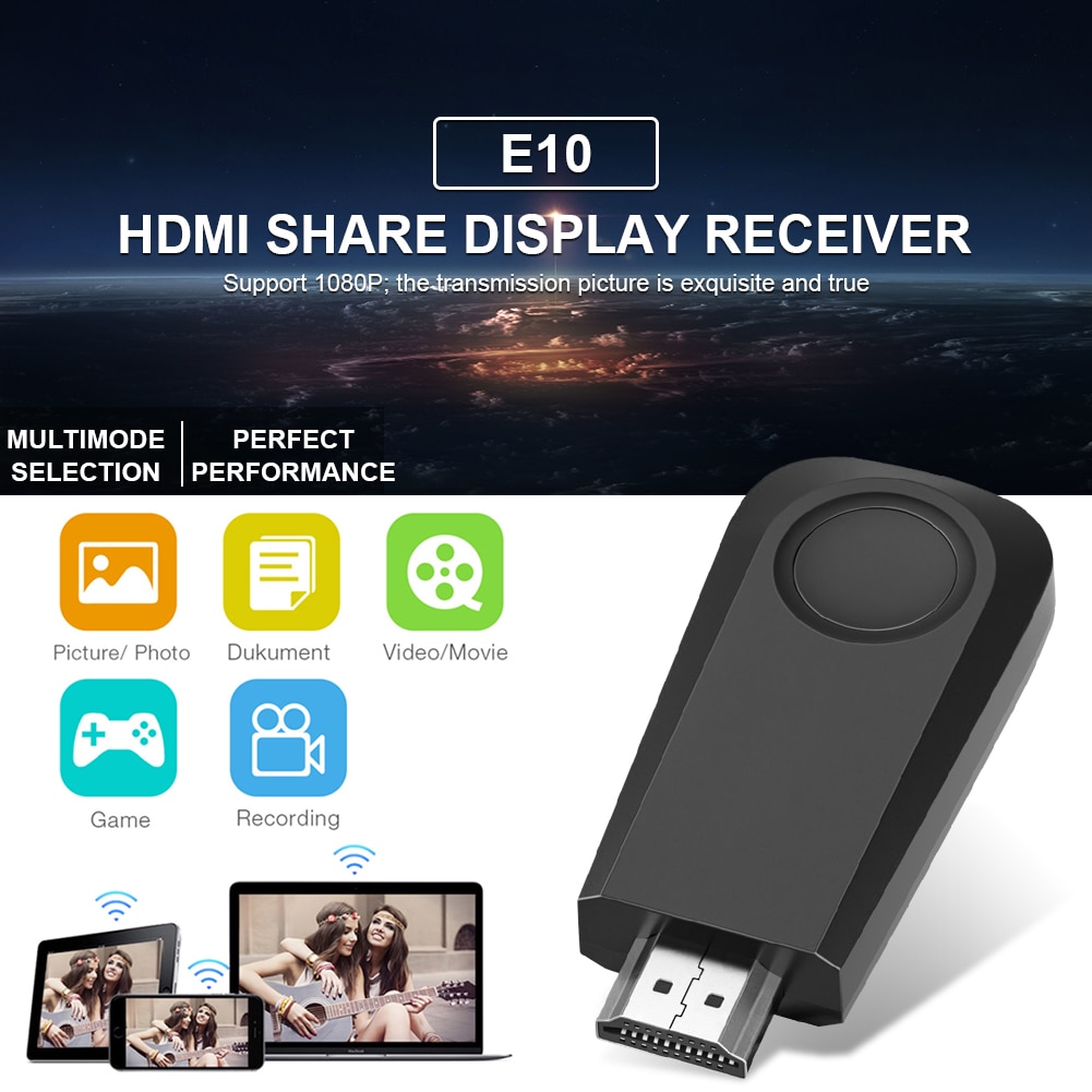 Wireless Display Dongle Adapter 1080P Wireless HDMI Adapter Receiver Audio Adapter Home Audio And Video Equipment