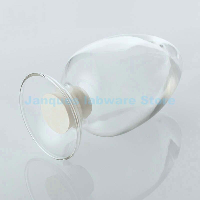 125/250/500ml Conical Glass Sample Bottle, Display show Bottle with Rubber Plug, Laboratory Glass Container