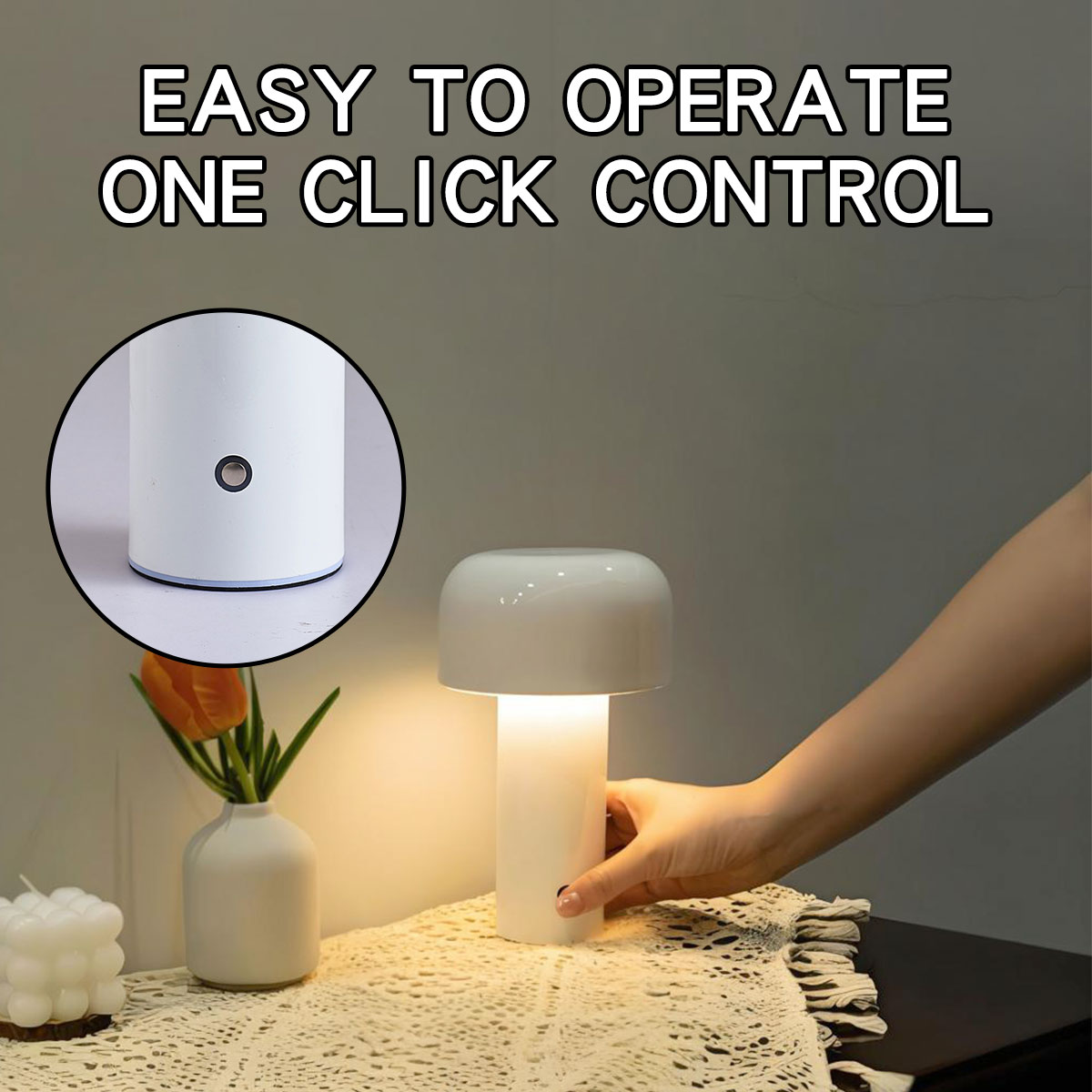 Italiaanse Paddestoel Tafellamp Draagbare Draadloze Touch Oplaadbare Nachtlamp USB Bureaulamp Desktop Decoratie Slaapkamer Nachtlampje