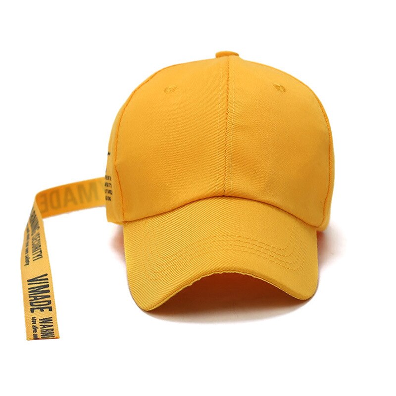 Doleft Lange Bandjes Baseball Cap Mannen Verstelbare Brief Snapback Caps Gorras De Béisbol Unisex Trucker Hoed Gorras Hombre: Yellow