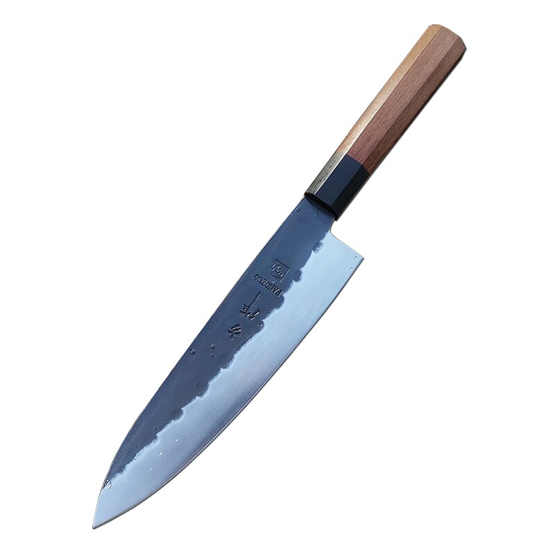 Fangzuo japanske kokknive håndlavede kiritsuke kniv køkken køkkenredskaber træskaft højkulstofsmedning: Default Title