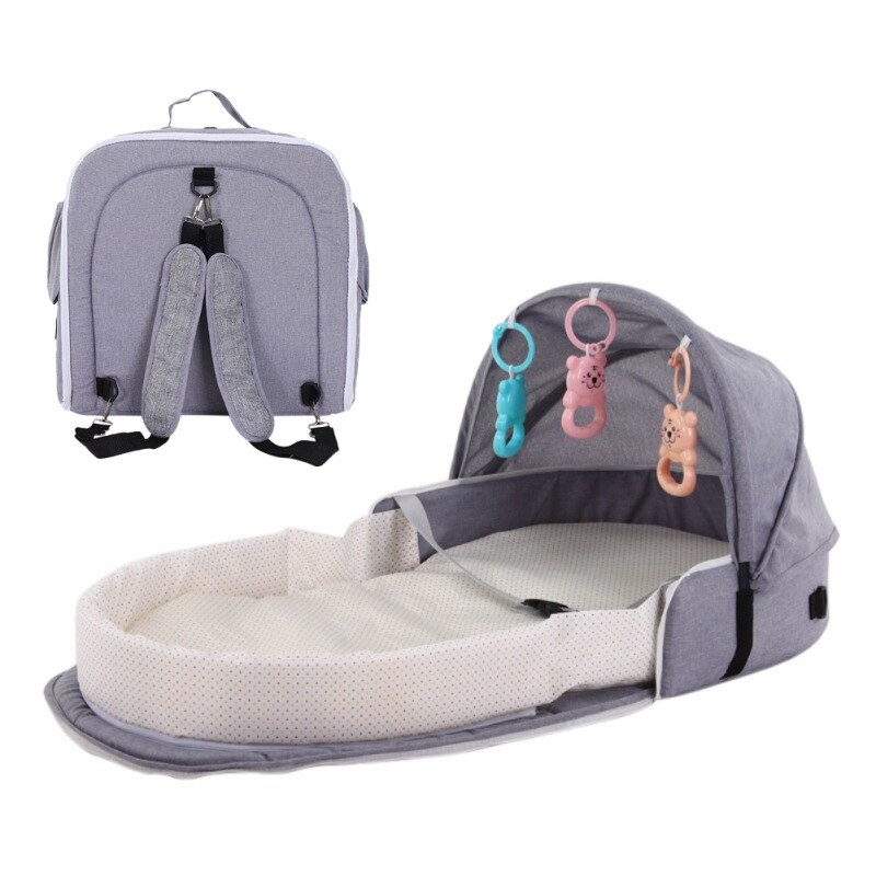 Moisés portátil plegable para bebé, cama de viaje para interior, mochila transpirable, cesta de dormir infantil