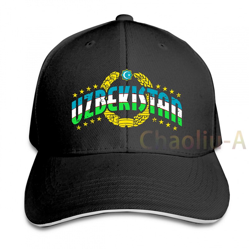 Usbekistan Patriotischen Flagge Usbekistan Stolz Tashkent Samarkand Baseball cap männer frauen Trucker Hüte verstellbare kappe: 1-Black