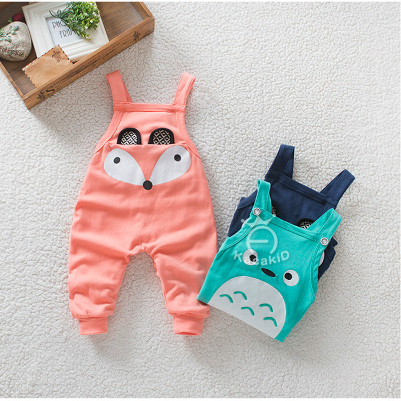 Bambini belli pantaloni del bambino delle ragazze dei ragazzi cute cartoon bretella pantaloni abbigliamento bambini Primavera autunno colori della caramella dei pantaloni del bambino