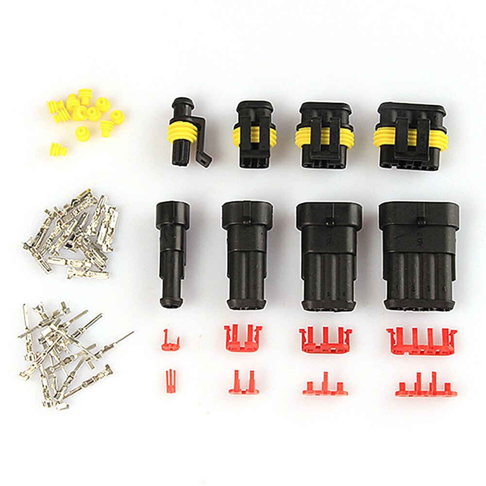 10/352Pcs 1/2/3/4 Pin Way Seal Waterdichte Elektrische Automotive Draad Connector Plug Terminals Draad superseal Connector Kit