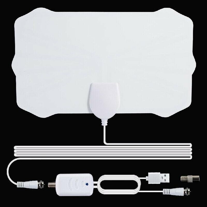 Indoor Long Miles Digital Antena TV Aerial Amplified Digital HDTV 1080p Skywire Antenna 4K Indoors Aerial Active Booster Antenna: With signal booster