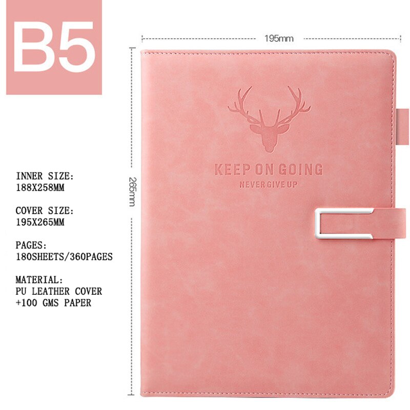 360 Pages Super Thick Wax Sense Leather B5 Journal Notebook Daily Business Office Work Notebooks Notepad Diary School Suppli: G