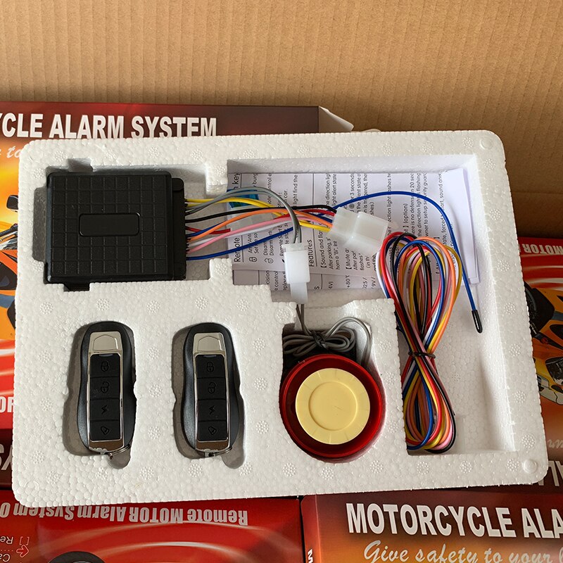 Sistema de alarma de seguridad antirrobo para motocicleta, bloqueo de manillar de motor con Control remoto de 12V, luz de sonido, vibración de 125db