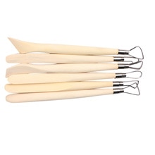 6 Piece/ Set Clay Carving Tools Regular Flat Wire Cutter DIY Hand Sculpture Pottery Clay Sculpture Tools