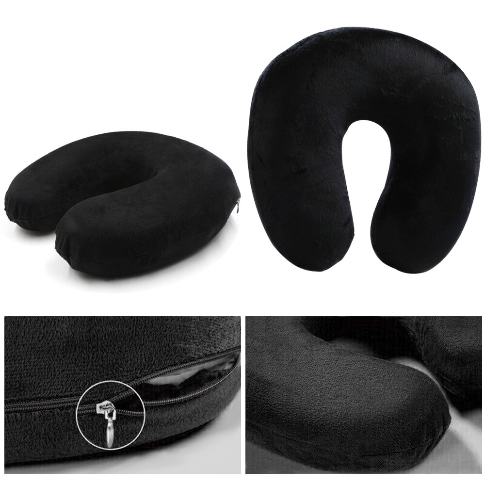 1/2Pc Memory Foam U-vorm Reizen Kussen Voor Vliegtuig Neksteun Reizen Accessoires 4 Kleuren Comfortabele kussens Voor Slaap