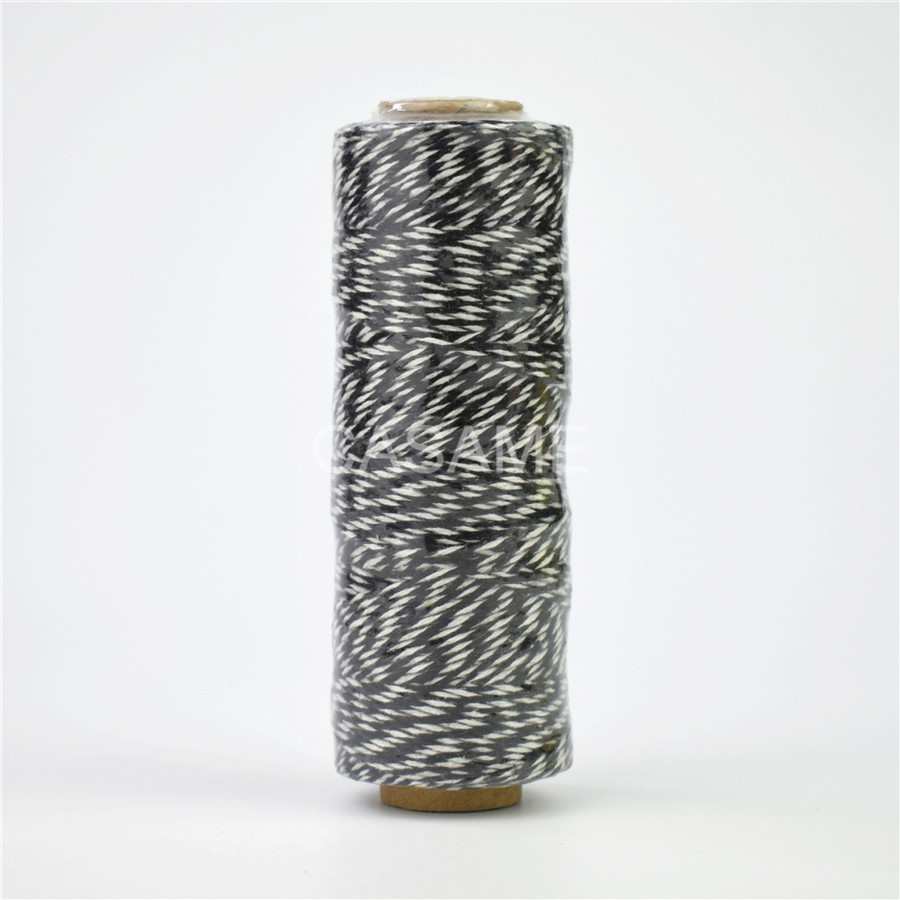100% natural cotton rope 4ply (100Yards) 1pcs thin Bakers twine color baker twine silver gold red pink cotton string color: black