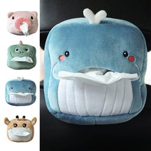 Car Tissue Box Cute Cartoon Napkin Tissue Paper Holder For Home Office Auto Car Interior Accessories