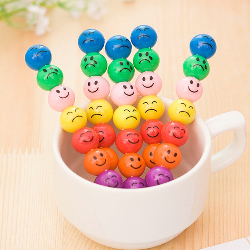 1pcs 7 Color Crayons Art Supplies for Kids Pastel Pen Drawing Set Stationery Smiley Face Crayons Kawaii School Supplies Drawing