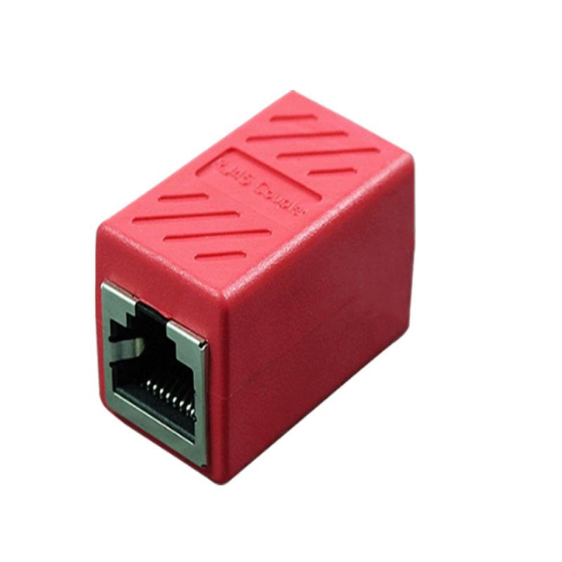 RJ45 Connector Network Extender Female To Female RJ45 Extender Adapter Gigabit Interface For PC Network Extension Cable: WHITE