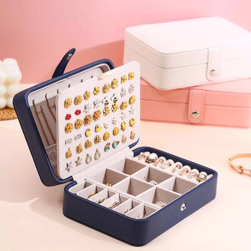 Organisateur de bijoux boîte à bijoux à glissière bijoux cercueil Portable maquillage stockage multi-couche maquillage organisateur beauté voyage boîte