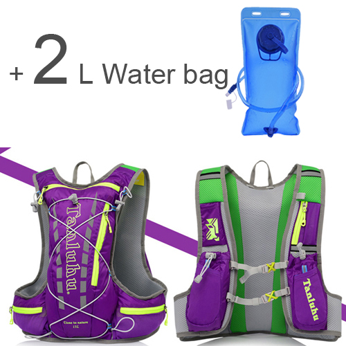 Vrouwen Running Rugzak Waterfles Houder Waterdicht Voor Telefoon Trail Fanny Pack Running Sport Marathon Hydratatie Camping Bag: Fuchsia