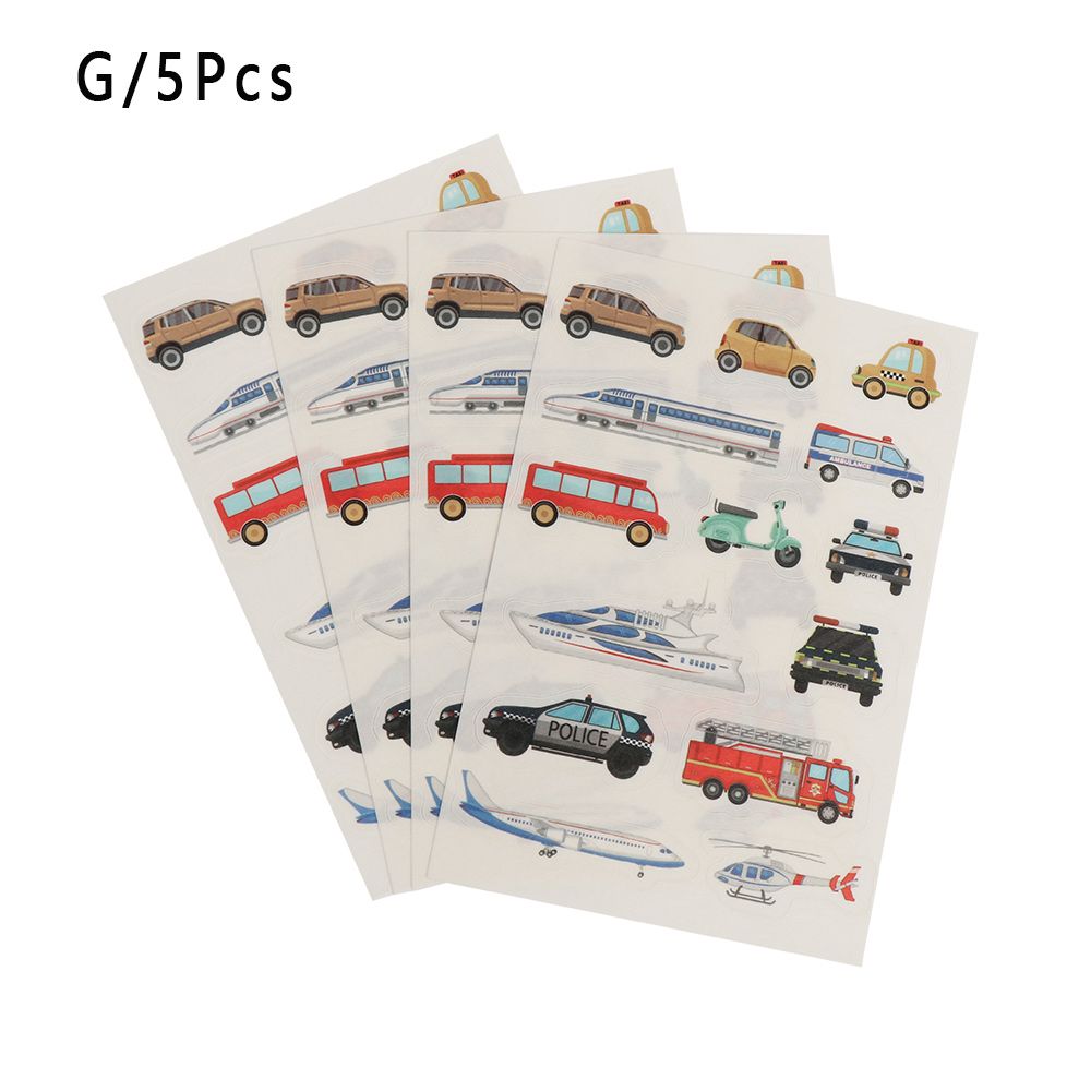 1/5 Pcs DIY Intelligence Route Mark Adhesive Safety Education Traffic Sticker Study Road Signs Tool Railway Road Tape: -G-5Pcs