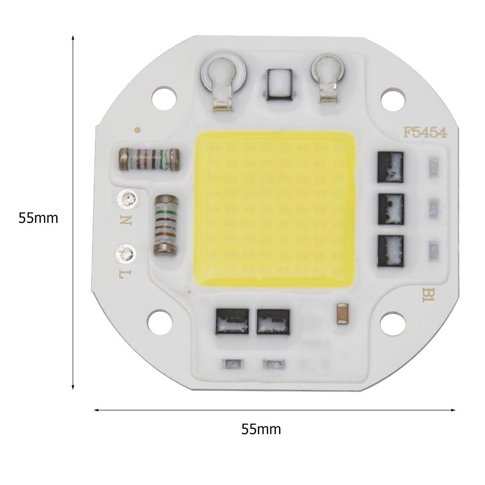 Cob Led Lamp Chip Ac 220V Led Lamp Overstroming Licht Chip 20W Diy Spotlight Schijnwerper Product Size 55*55*10Mm Power 20W: G