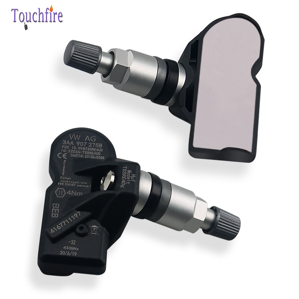 4 stk tpms sensor dekktrykkovervåkingssystem 3 aa 907275 3 aa 907275b 433 mhz for 2007 tiguan passat cc