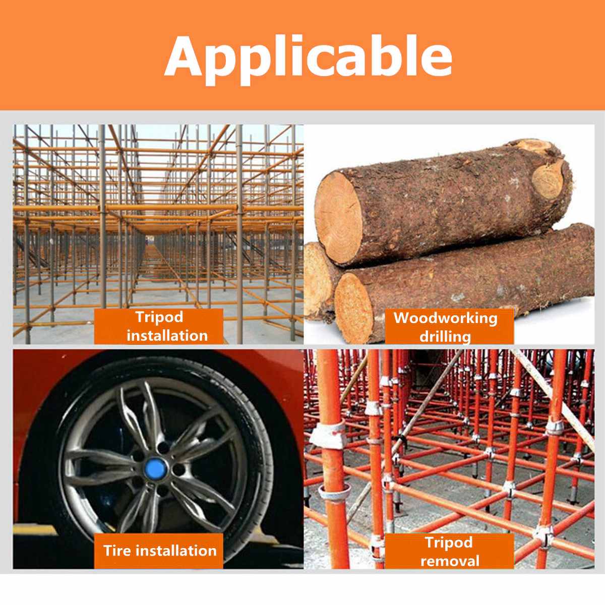 3 IN 1 Brushless Cordless Electric Impact Wrench Built-in LED Light Electric Wrench for Construction Maintenance Woodworking