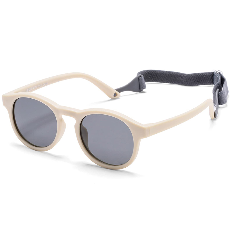 Primeras gafas de sol para bebé de 0 a 3 años, para recién nacido, con correa, redondas, flexibles, polarizadas UV400, accesorio de gafas de sol de silicona para bebé