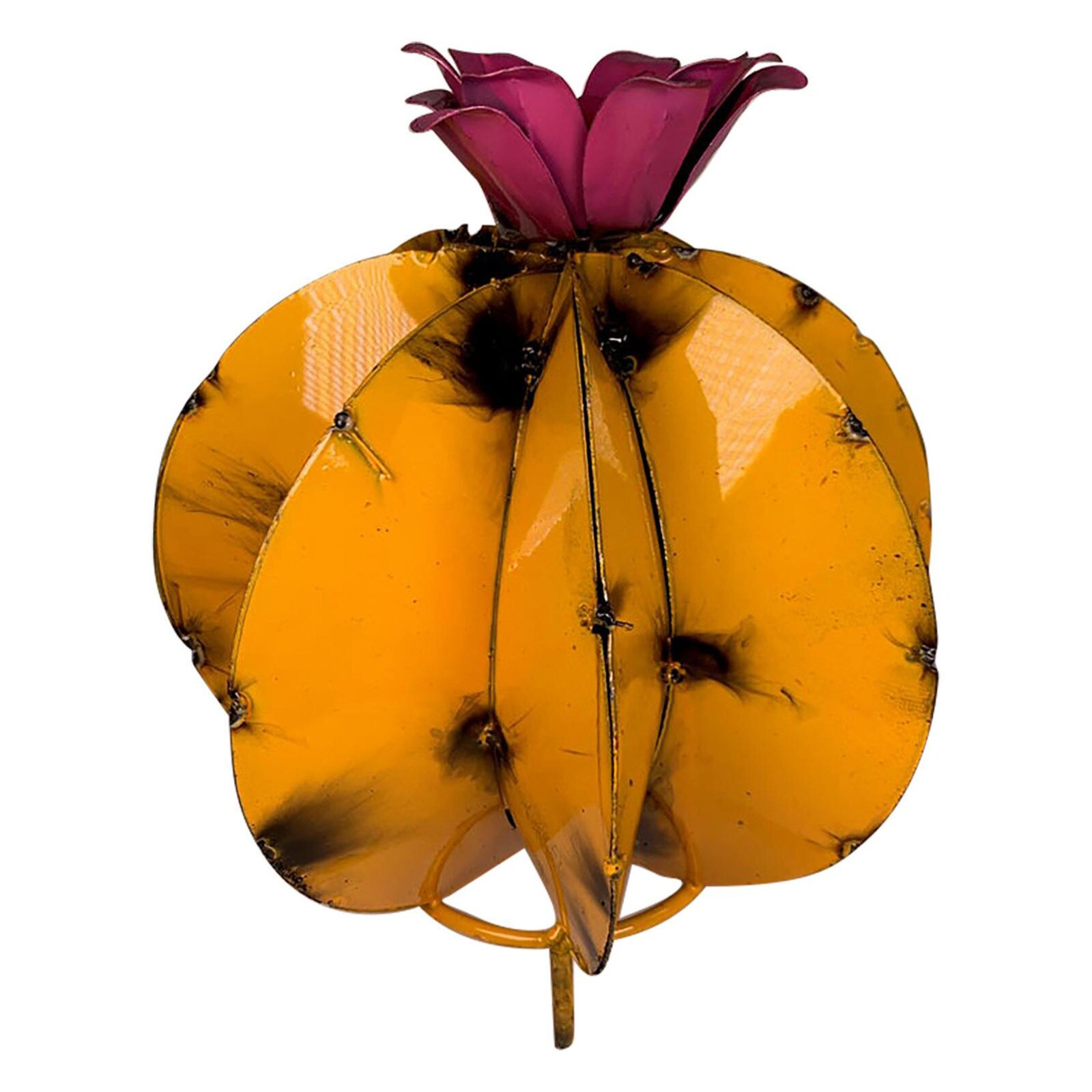 Garden Decoration Outdoor Metal Cactus Sculpture Rustic Hand Painted Metal Art Agave Plant Garden Yard Decor: B