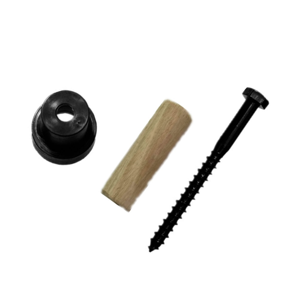 LWZH Antique Style Sliding Barn Wood Door Hardware Black for Other Parts (Fix Seat)