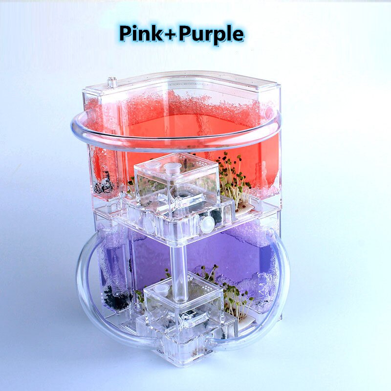 Double layer DIY Acrylic Ant Farm Underground Ant Nest Ant House with Feeding Area Pet Anthill Workshop Castle: Yellow