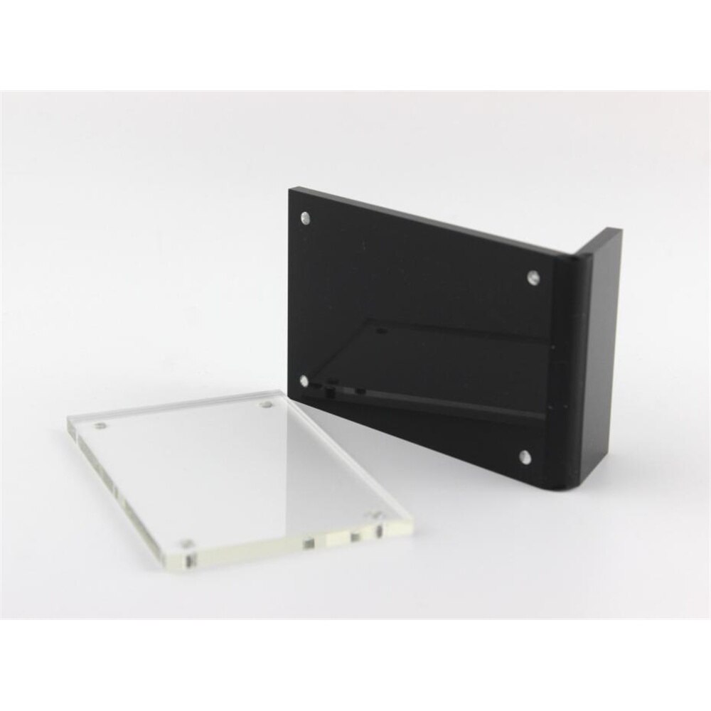 6*9cm Upright Clear Acrylic Magnetic Label Holder Stand L Shape Poster Banner Menu List Frame Advertising Black Sign Display