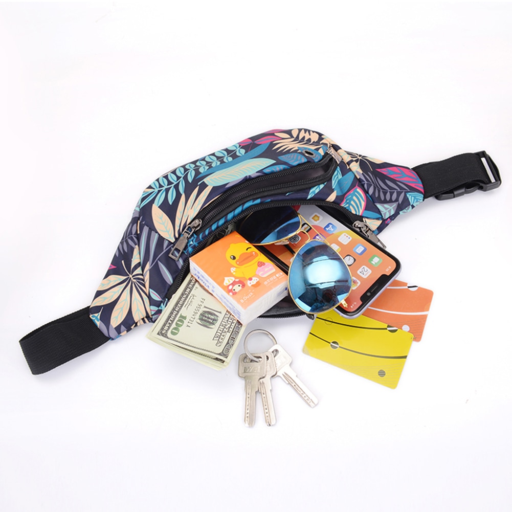 Unisex Print Shoulder Crossbody Waist Bag Zipper Fanny Chest Packs