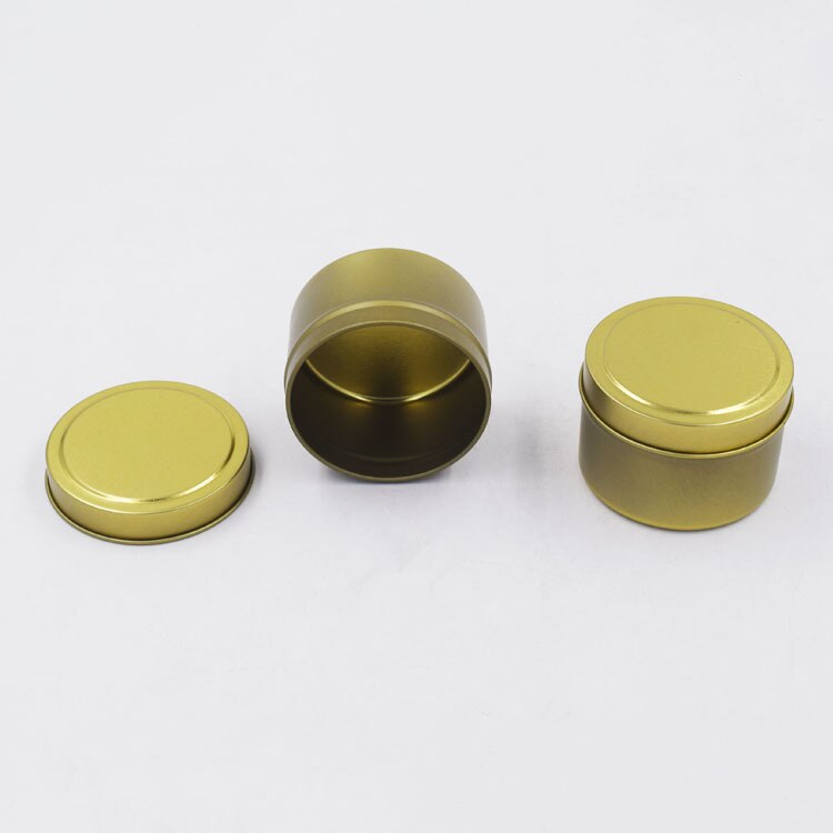 Latas de lata para velas con tapa, tarros sin costuras para fabricación de velas, contenedores redondos de Metal, almacenamiento para el hogar, artesanías, , 6 oz, 12 paquetes: gold