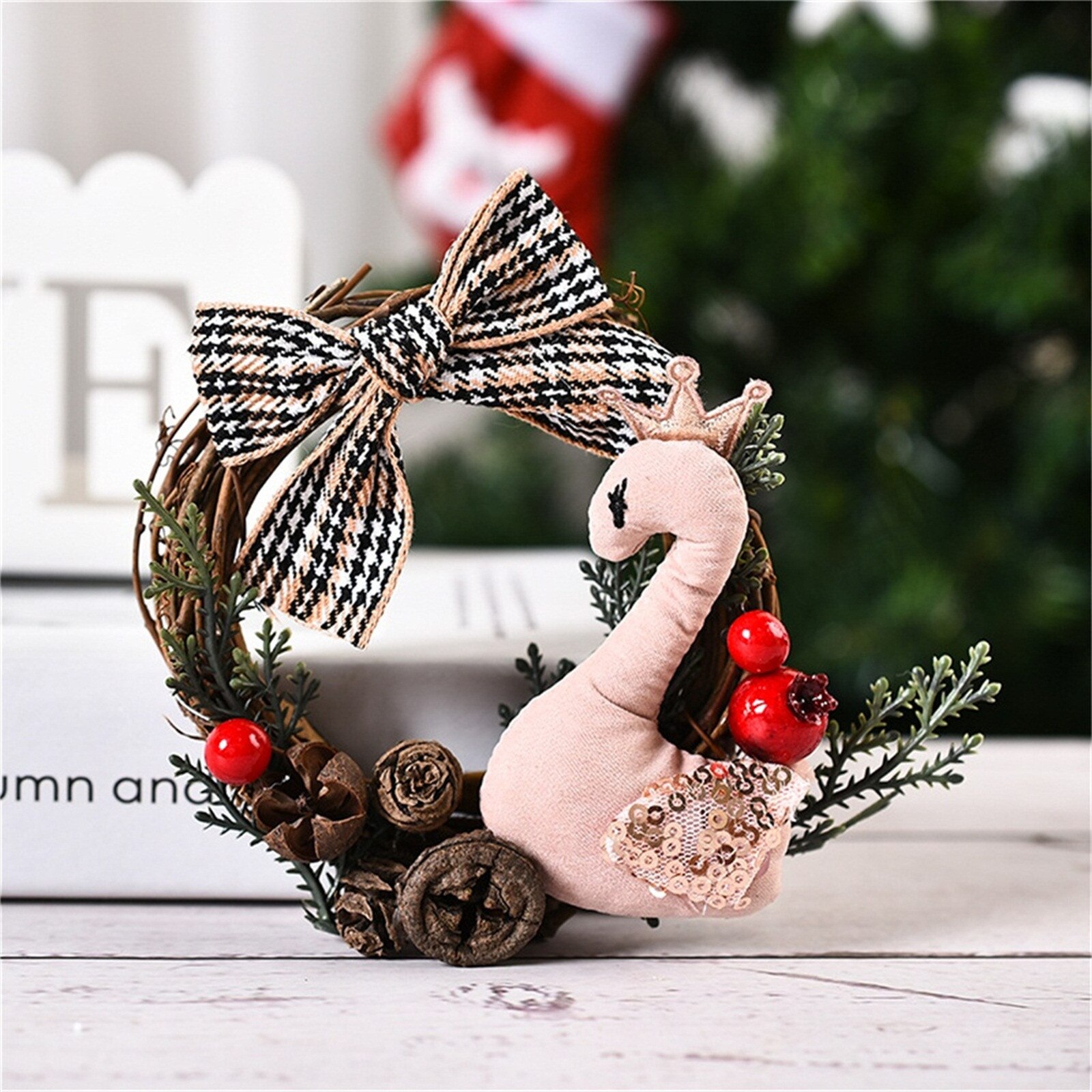 DIY Christmas Tree Decorations Wooden Luminous Elk... – Grandado
