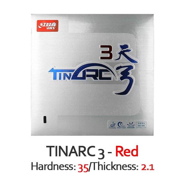Dhs tinarc 3/TINARC-3/ta3/tin arc 3 tênis de mesa borracha original dhs ping pong esponja: Red H35 T2.1